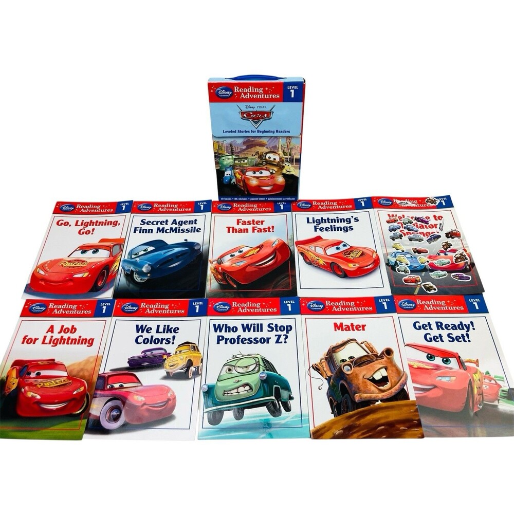Disney Reading Adventures Cars Level 1 Boxed Set -10 Paperback Books Beginner
